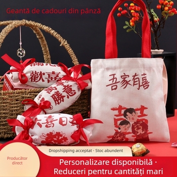 Cadouri de nuntă în stil chinezesc: pungă din pânză pentru bomboane și cutie pentru bomboane