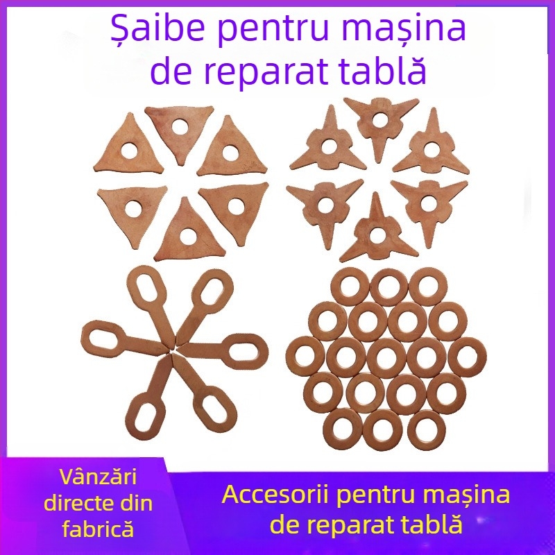 Accesorii pentru mașina de modelare și reparații la tablă auto: mâner cu formă de pistol, piesă triunghiulară, tijă de carbon, garnitură circulară, mandrină