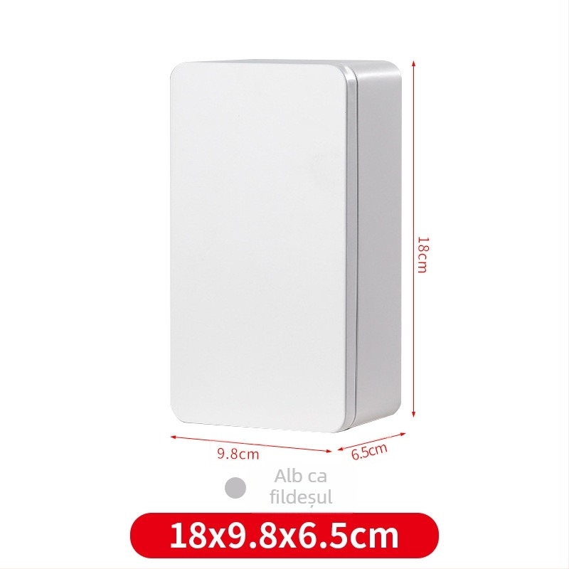 Cutie dreptunghiulară din tablă metalică pentru ceai, cutie goală personalizabilă, mare dimensiune, ambalaj pentru biscuiți și bomboane, stil modern.