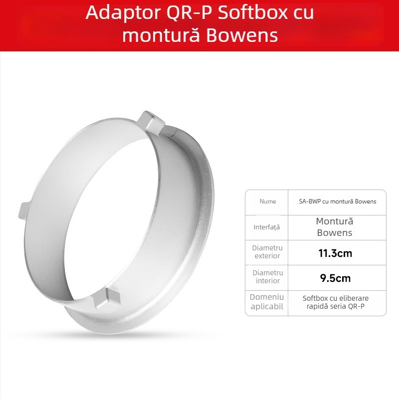 Inel adaptor Baorong pentru softbox de studio Godox (patrat/octagonal)
