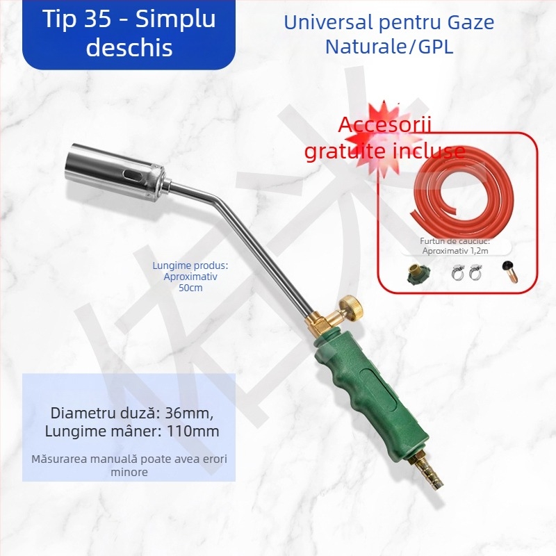 Torţă cu gaz pentru gătit și grătar, arzător culinar