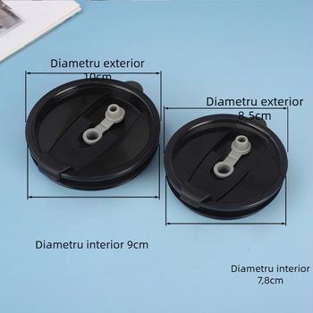 Cap transparent cu pai pentru pahare auto 20oz/30oz — capac termos cu clapetă, capacitate mare