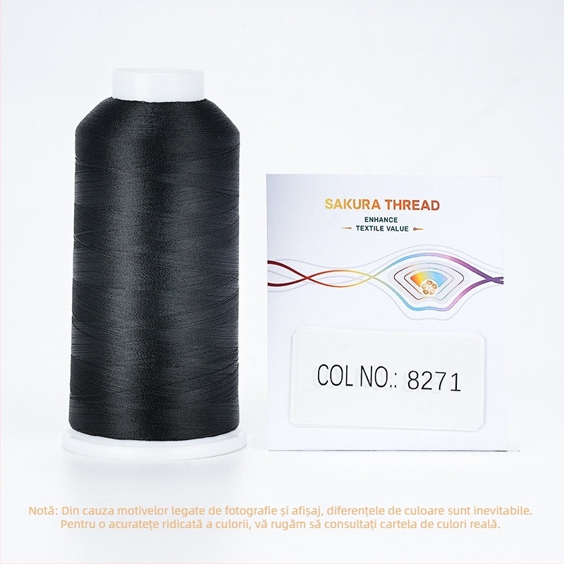 Fir de broderie din mătase artificială Sakura Brand 120D/2, set de culori în degrade pentru broderie manuală și pe mașină