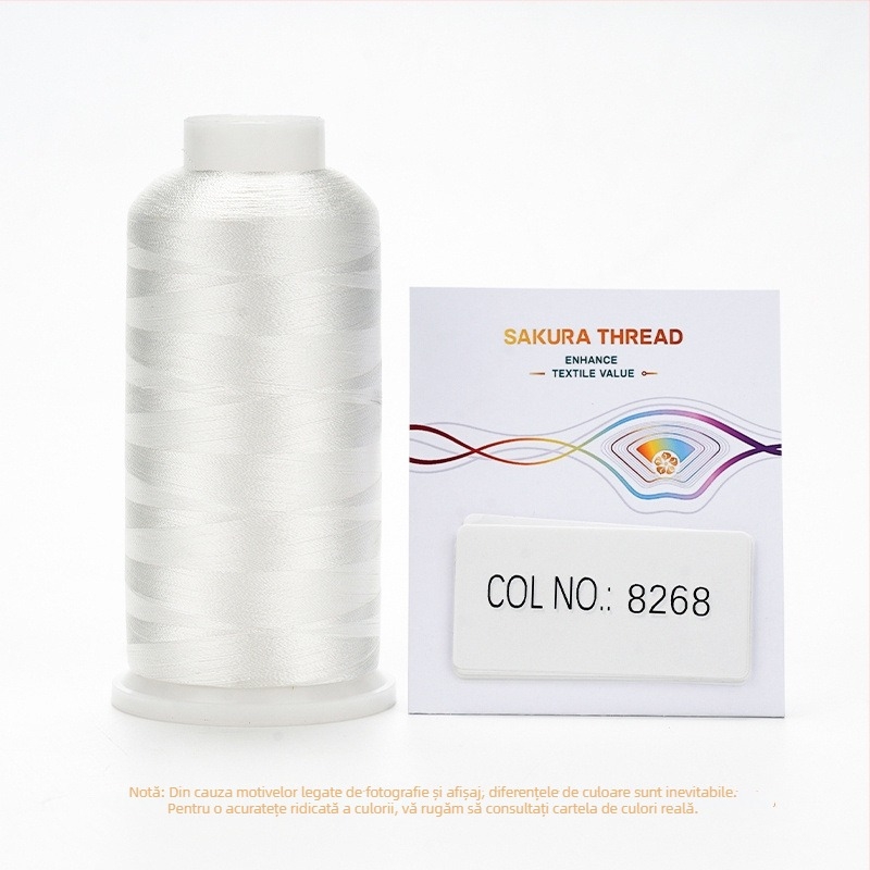 Fir de broderie din mătase artificială Sakura Brand 120D/2, set de culori în degrade pentru broderie manuală și pe mașină
