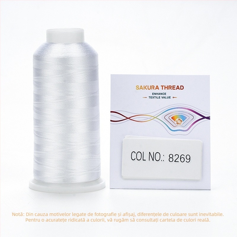 Fir de broderie din mătase artificială Sakura Brand 120D/2, set de culori în degrade pentru broderie manuală și pe mașină
