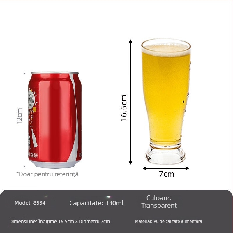 Pahar de băuturi din policarbonat, rezistent la spargere, la temperaturi ridicate și scăzute, lavabil în mașina de spălat vase, pentru casă și birou