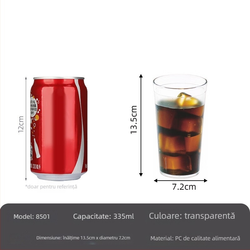 Pahar de băuturi din policarbonat, rezistent la spargere, la temperaturi ridicate și scăzute, lavabil în mașina de spălat vase, pentru casă și birou