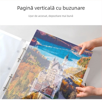 Organizator puzzle 1000 piese, cu album de postere A1 și dosar A2 pentru colecție, 60 de pagini, material PP