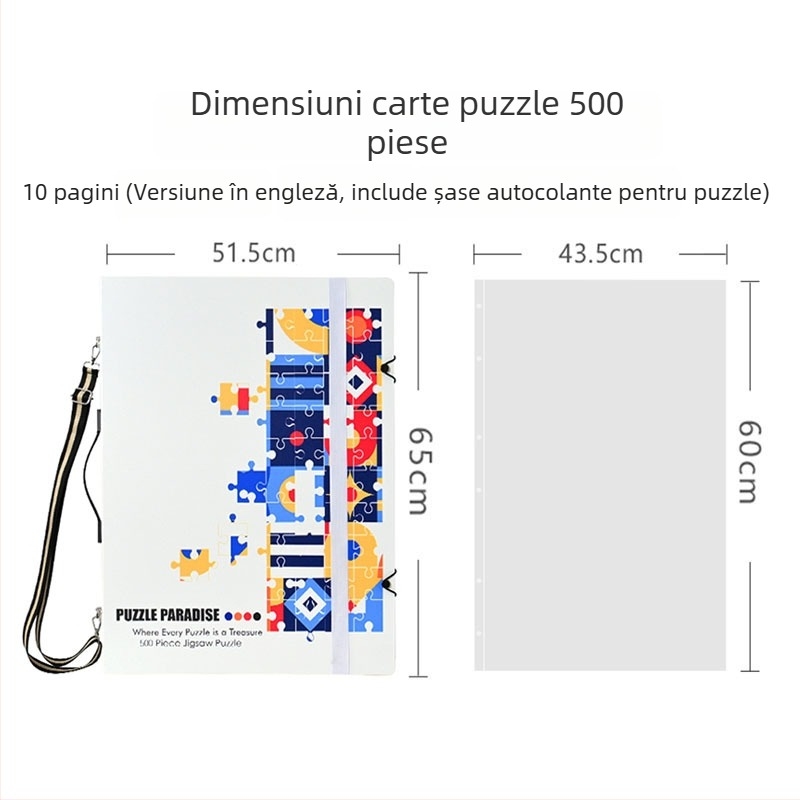 Organizator puzzle 1000 piese, cu album de postere A1 și dosar A2 pentru colecție, 60 de pagini, material PP