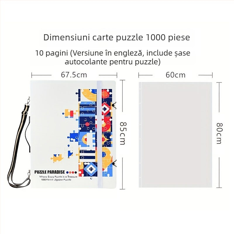 Organizator puzzle 1000 piese, cu album de postere A1 și dosar A2 pentru colecție, 60 de pagini, material PP