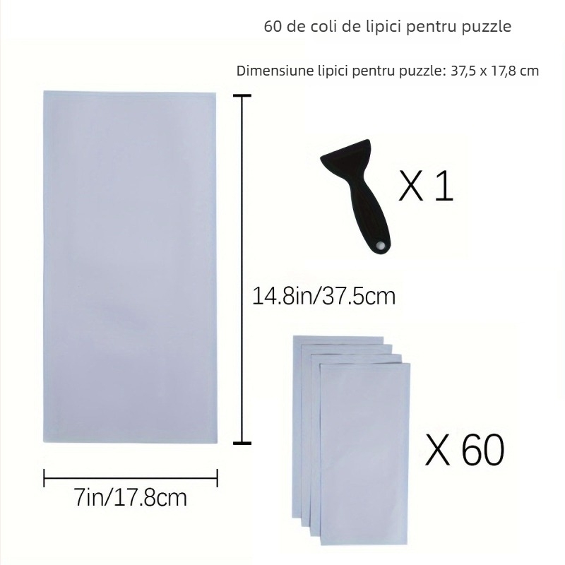 Organizator puzzle 1000 piese, cu album de postere A1 și dosar A2 pentru colecție, 60 de pagini, material PP