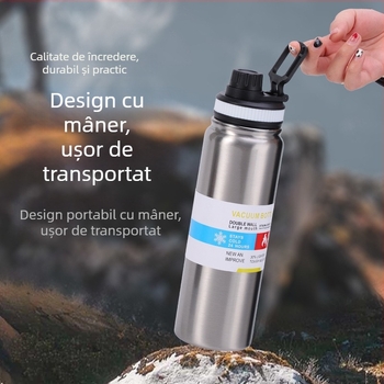 Termos cu capacitate mare, izolat pentru activități în aer liber: ciclism, drumeții, camping și călătorii