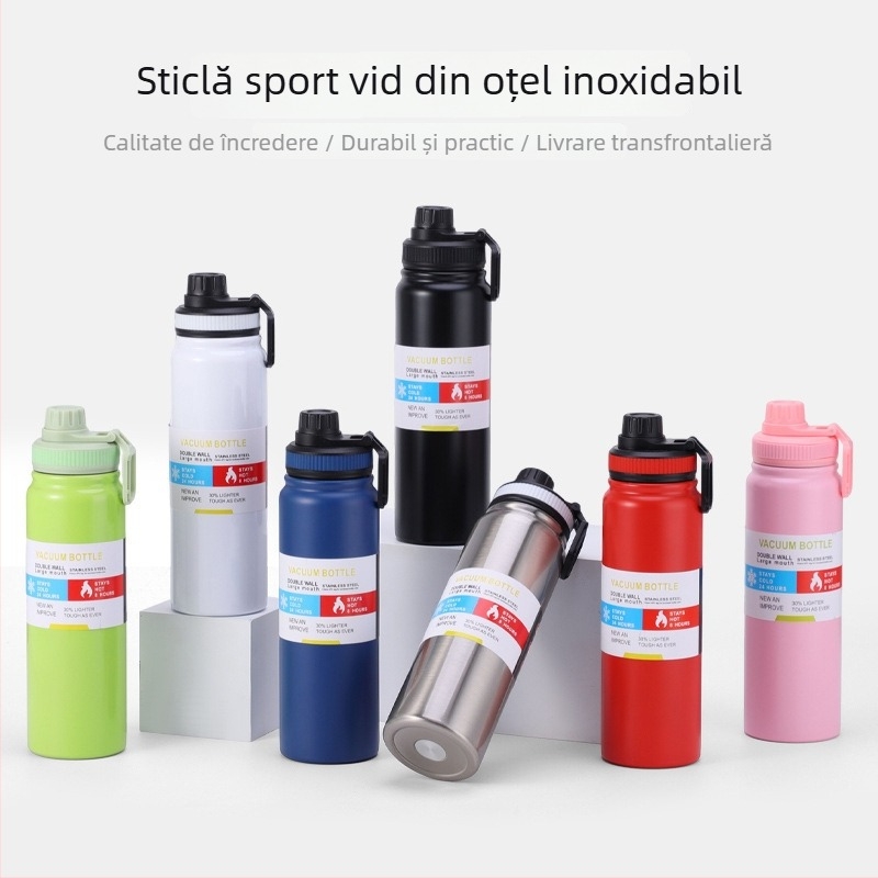 Termos cu capacitate mare, izolat pentru activități în aer liber: ciclism, drumeții, camping și călătorii