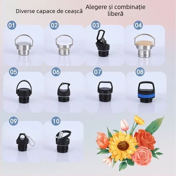 Capace pentru sticle de apă sportive: gură mare și gură mică, capace PP tip gură, capace pentru băut direct și capace similare