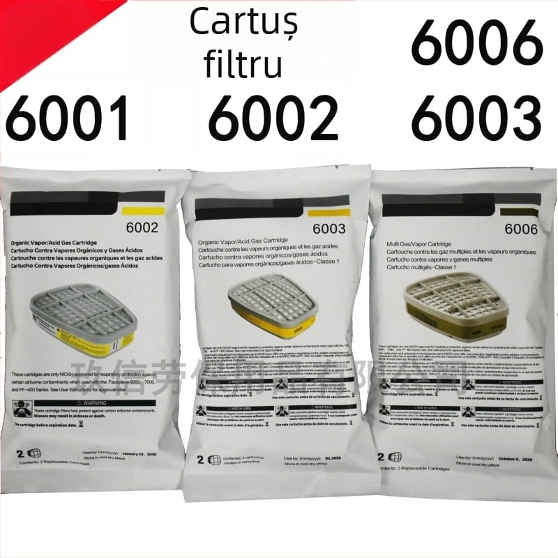 Cutie de filtru cu cărbune activ 6001–6006, accesorii pentru mască de protecție împotriva gazelor