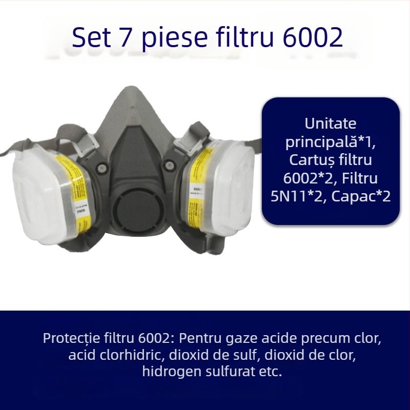 Cutie de filtru cu cărbune activ 6001–6006, accesorii pentru mască de protecție împotriva gazelor