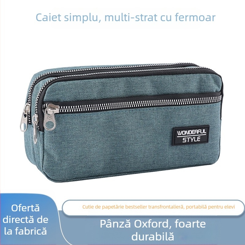 Penar cu mai multe compartimente, capacitate mare, pentru elevi; personalizabil pentru învățământ primar și gimnazial.