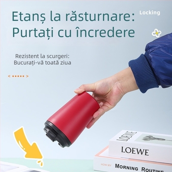 Cană termică din oțel inoxidabil, cu scară de măsurare, portabilă pentru bărbați și femei, personalizabilă cu logo