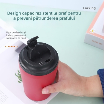 Cană termică din oțel inoxidabil, cu scară de măsurare, portabilă pentru bărbați și femei, personalizabilă cu logo