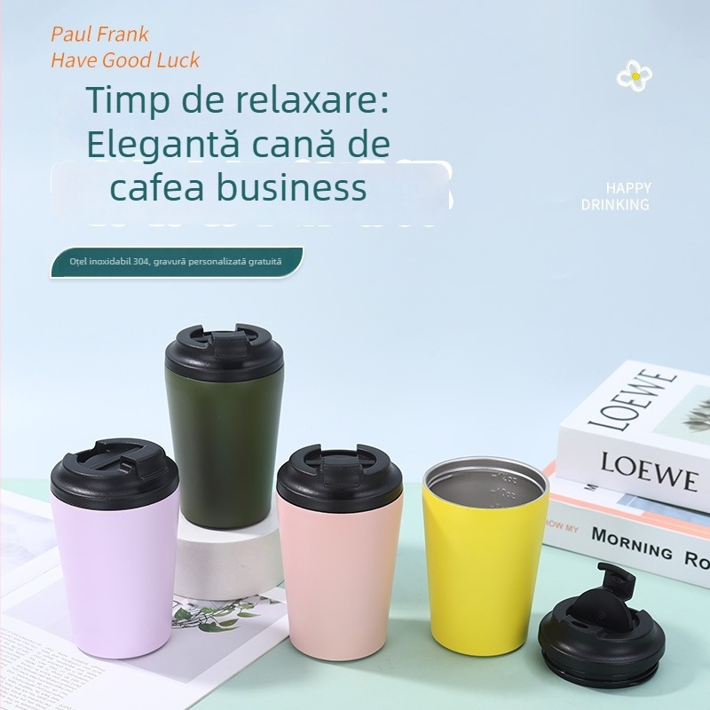 Cană termică din oțel inoxidabil, cu scară de măsurare, portabilă pentru bărbați și femei, personalizabilă cu logo