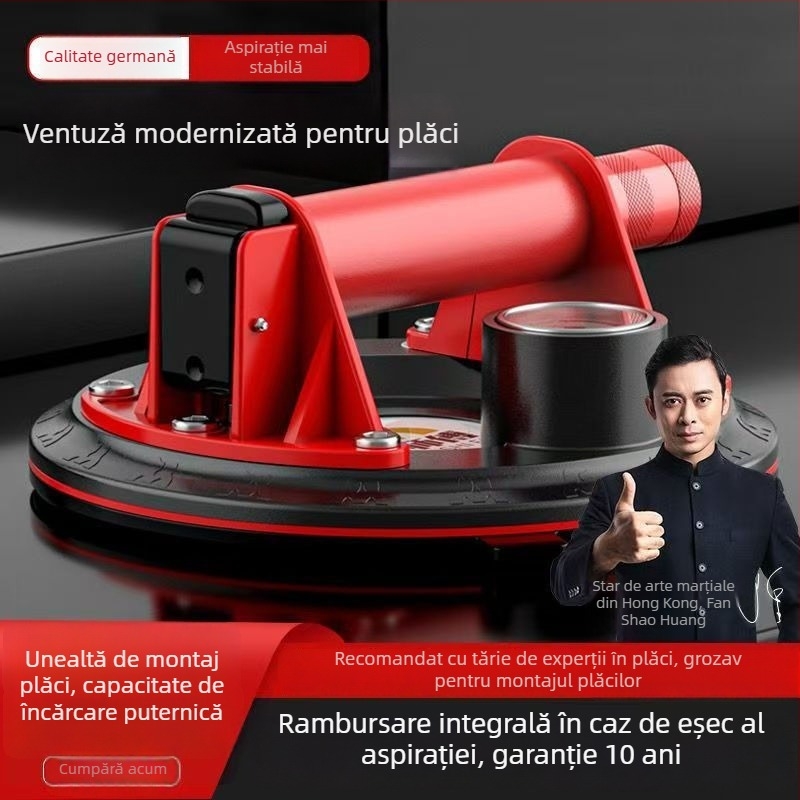 Cupe de aspirație pentru manipularea plăcilor, cu pompă de aer manuală și electrică – instrument puternic pentru plăci mari