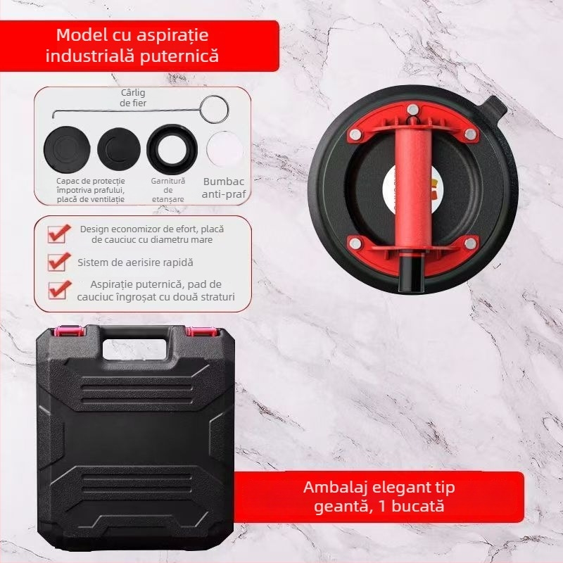 Cupe de aspirație pentru manipularea plăcilor, cu pompă de aer manuală și electrică – instrument puternic pentru plăci mari