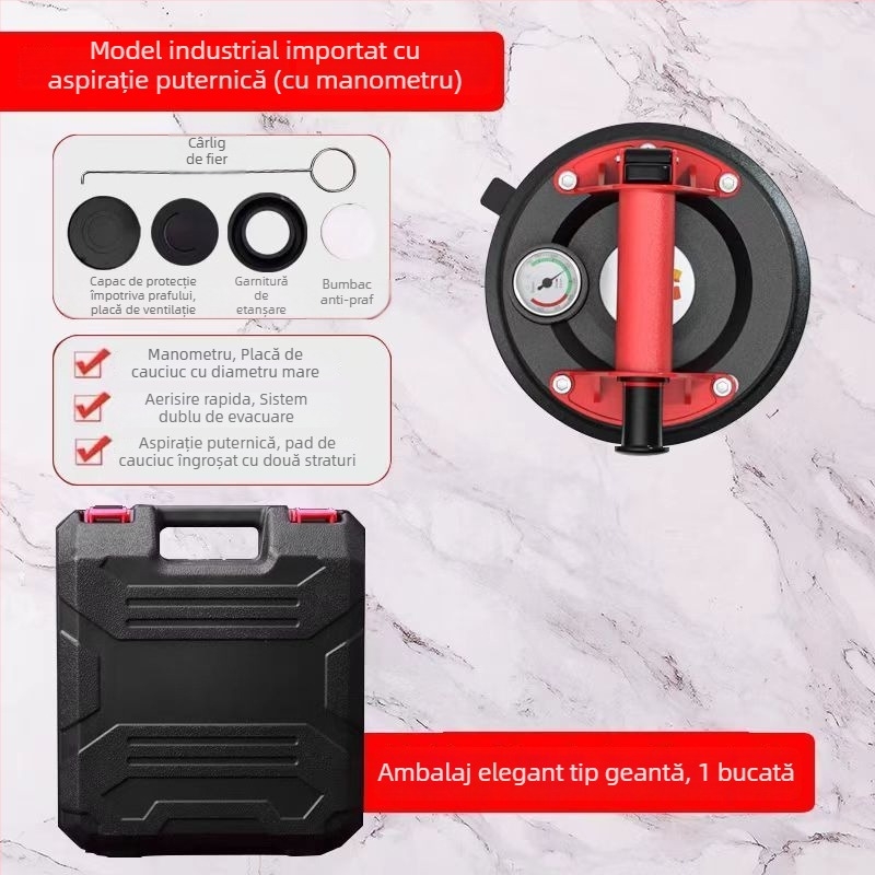 Cupe de aspirație pentru manipularea plăcilor, cu pompă de aer manuală și electrică – instrument puternic pentru plăci mari