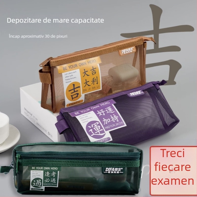 Penar Morandi, nuanțe Morandi, stil japonez, capacitate mare, design cu două niveluri, ușor și portabil pentru elevi