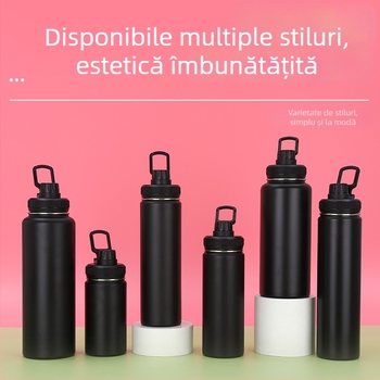 Termos din oțel inoxidabil 304, pereți dubli, izolație vid, capacitate mare, portabil pentru activități outdoor și ciclism