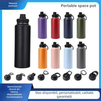 Termos din oțel inoxidabil 304, pereți dubli, izolație vid, capacitate mare, portabil pentru activități outdoor și ciclism