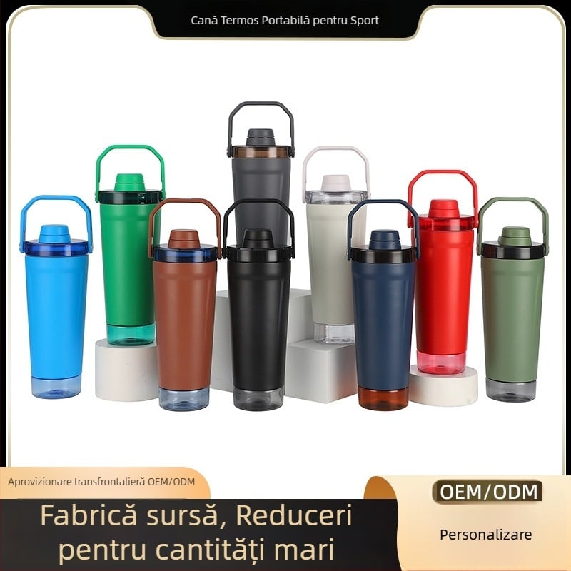 Cană termoizolantă din oțel inoxidabil 304, shaker cu vid, capacitate mare
