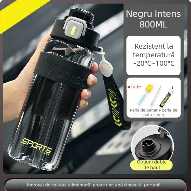 Sticlă de apă sport pentru elevi — portabilă, rezistentă la temperaturi înalte, model de vară 2025, volum mare pentru antrenamente în aer liber