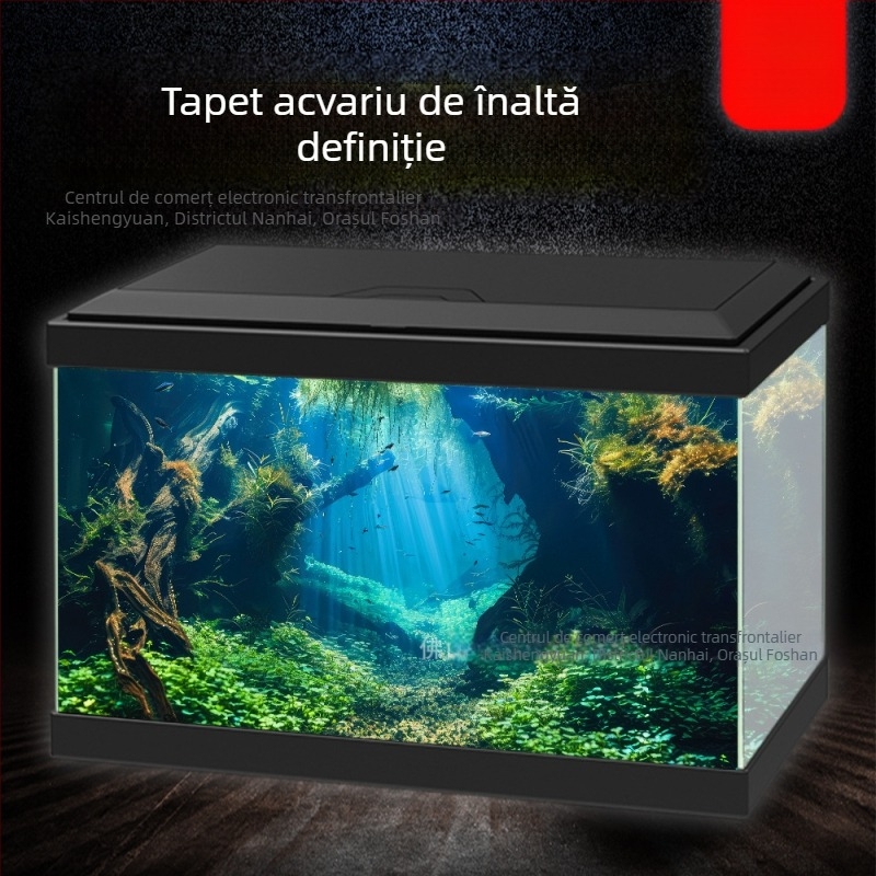 Fundal HD 5D pentru acvariu cu autocolant pentru peisaj – autoadeziv, fără reziduuri, film de fundal de înaltă definiție