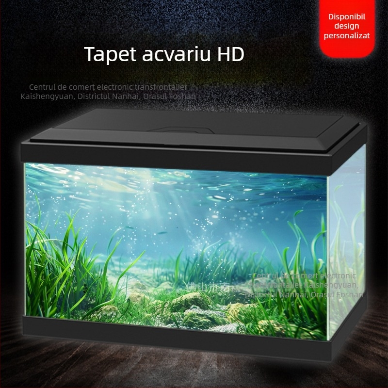 Fundal HD 5D pentru acvariu cu autocolant pentru peisaj – autoadeziv, fără reziduuri, film de fundal de înaltă definiție
