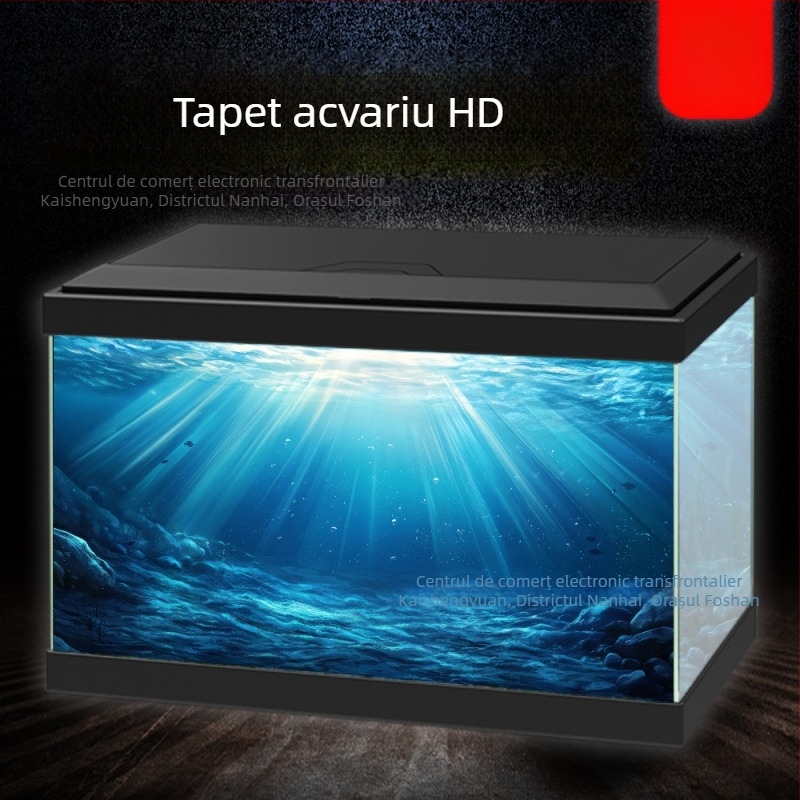 Fundal HD 5D pentru acvariu cu autocolant pentru peisaj – autoadeziv, fără reziduuri, film de fundal de înaltă definiție