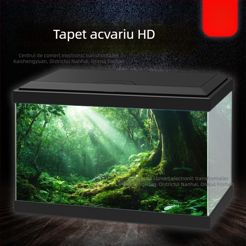 Fundal HD 5D pentru acvariu cu autocolant pentru peisaj – autoadeziv, fără reziduuri, film de fundal de înaltă definiție