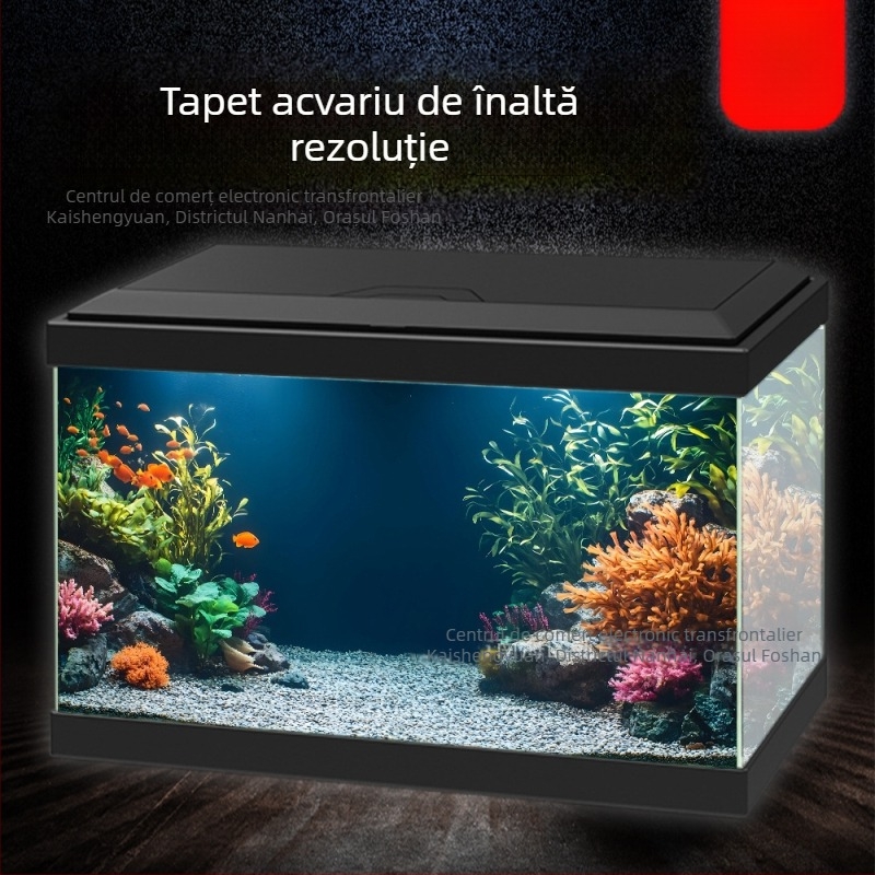 Fundal HD 5D pentru acvariu cu autocolant pentru peisaj – autoadeziv, fără reziduuri, film de fundal de înaltă definiție