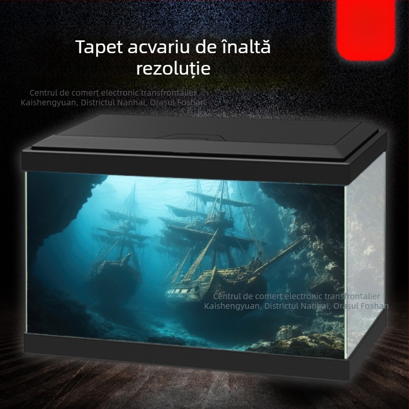 Fundal HD 5D pentru acvariu cu autocolant pentru peisaj – autoadeziv, fără reziduuri, film de fundal de înaltă definiție