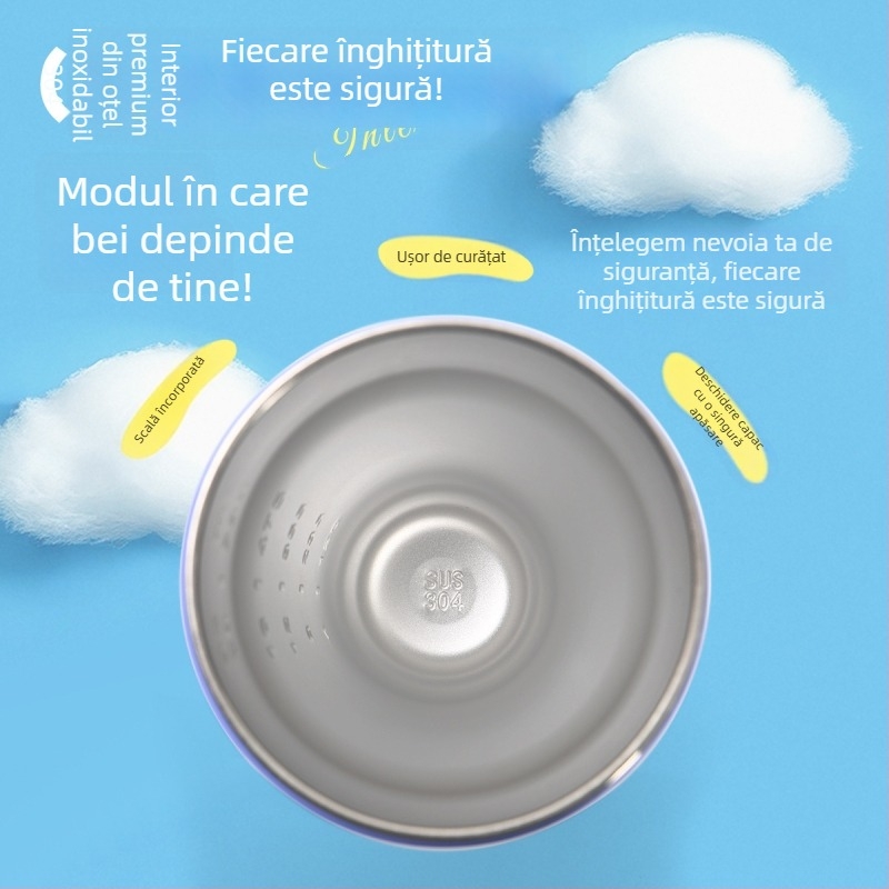  Cana izolată din oțel inoxidabil 304 cu scară, culoare solidă, pentru uz casnic, ceașcă de cafea, shaker portabil pentru pudră de proteine