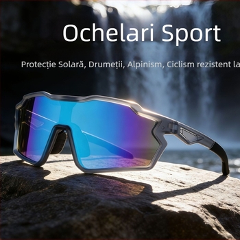 Ochelari de ciclism pentru exterior, cu cadru mare, protecție UV, rezistenți la vânt, unisex