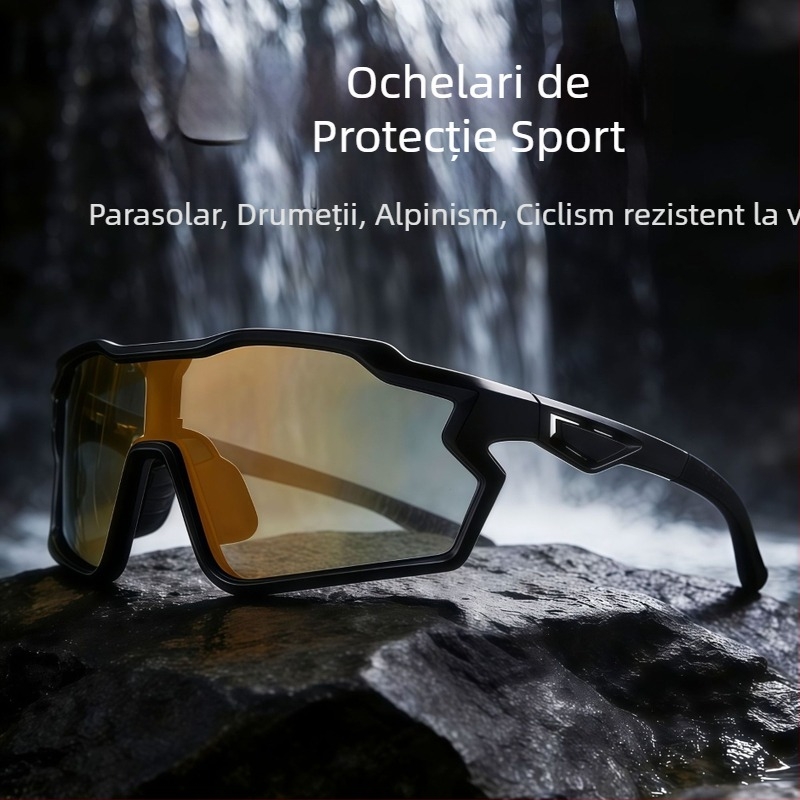 Ochelari de ciclism pentru exterior, cu cadru mare, protecție UV, rezistenți la vânt, unisex