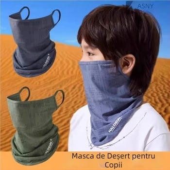Set pentru copii: protecție împotriva deșertului, mască de praf, fular anti-vânt, protecție UV, pentru drumeții și camping