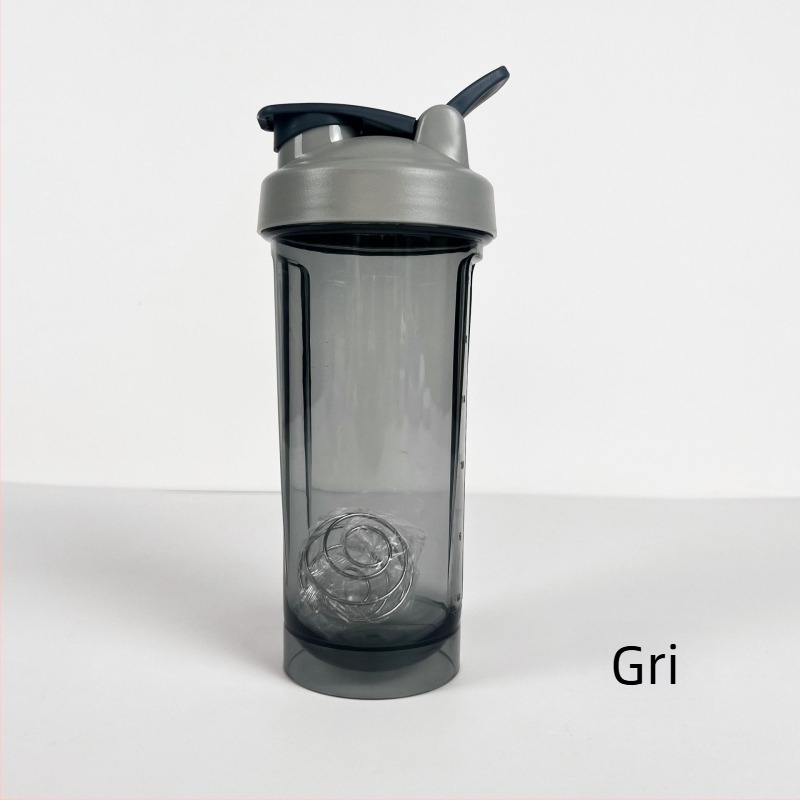 Cana pentru shake de proteine, 600 ml, PC Tritan, din plastic, pentru sport în aer liber, portabil
