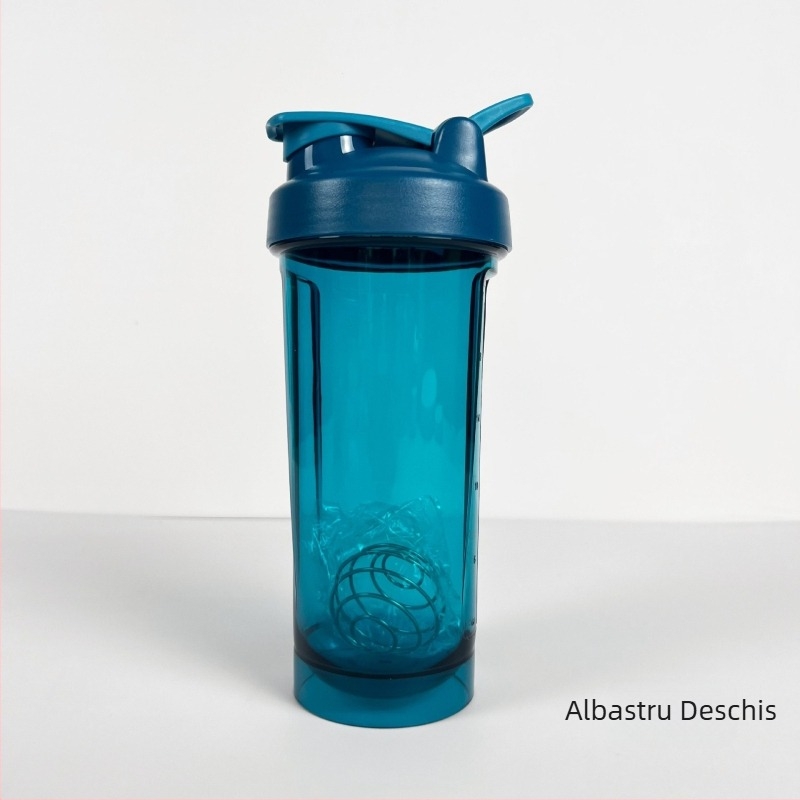 Cana pentru shake de proteine, 600 ml, PC Tritan, din plastic, pentru sport în aer liber, portabil