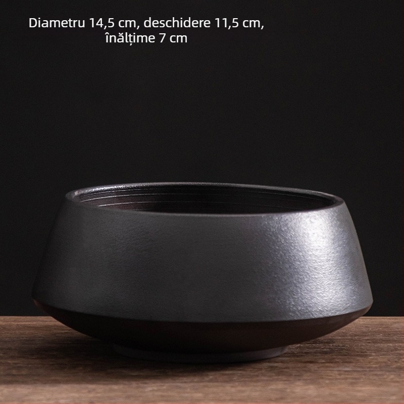 Vas hidroponic din ceramică neporeză pentru plante verzi, mușchi și ferigi — decor de birou interior