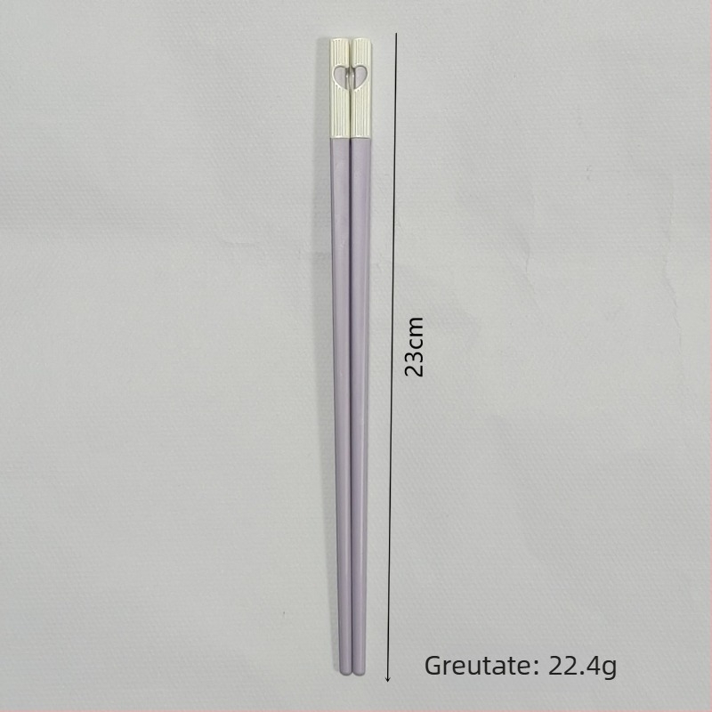 Bețișoare de plastic pentru mâncare, design drăguț roz în formă de inimă, pentru hot pot, uz casnic, 5 perechi, antiderapante
