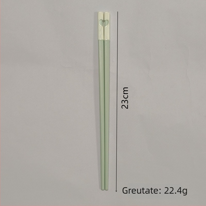 Bețișoare de plastic pentru mâncare, design drăguț roz în formă de inimă, pentru hot pot, uz casnic, 5 perechi, antiderapante