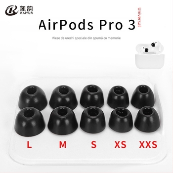 Capace de urechi din spumă cu memorie pentru AirPods Pro a 3-a generație, dopuri de urechi din burete, dopuri din burete inerte