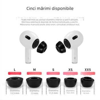 Capace de urechi din spumă cu memorie pentru AirPods Pro a 3-a generație, dopuri de urechi din burete, dopuri din burete inerte