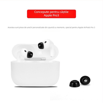 Capace de urechi din spumă cu memorie pentru AirPods Pro a 3-a generație, dopuri de urechi din burete, dopuri din burete inerte
